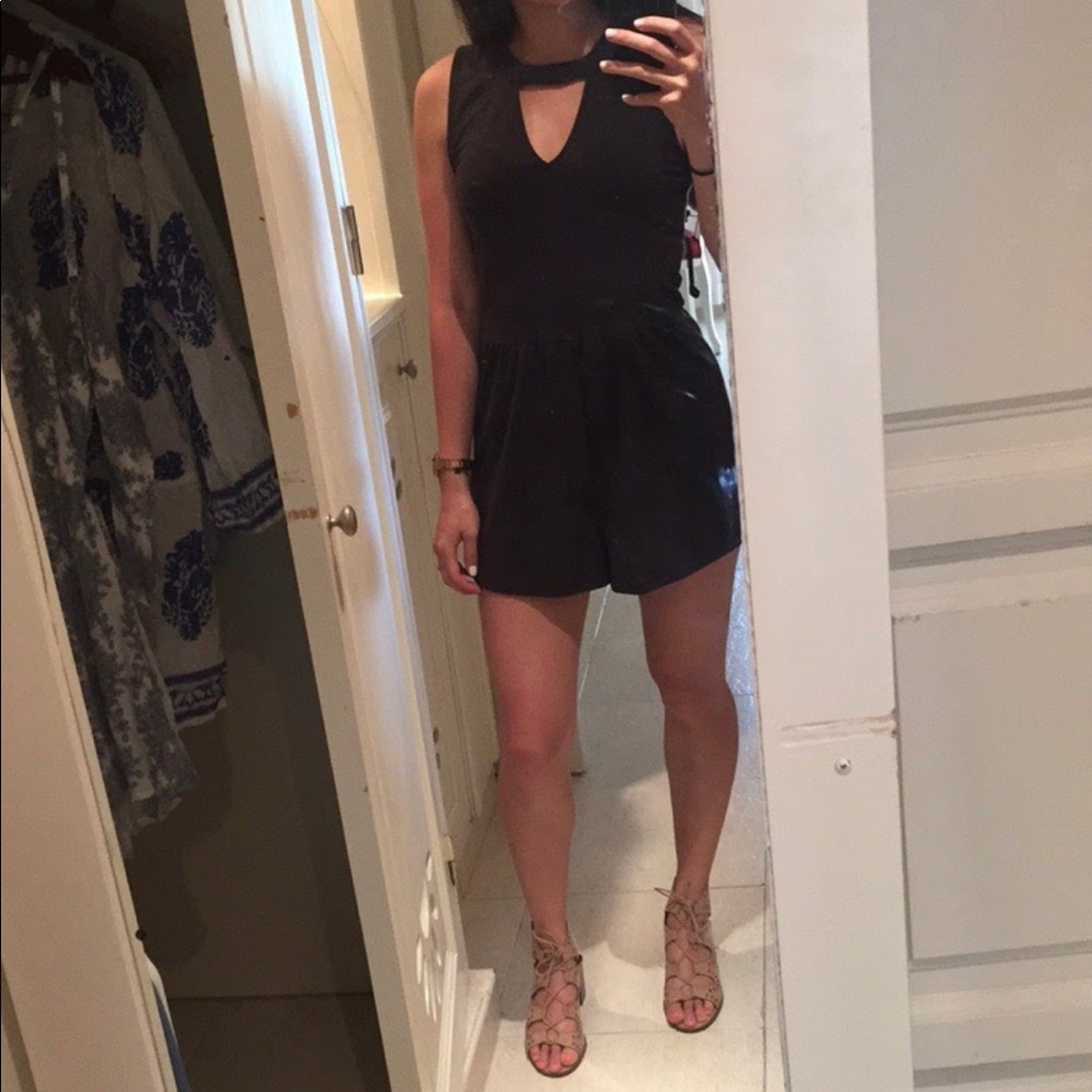 Grey cutout romper